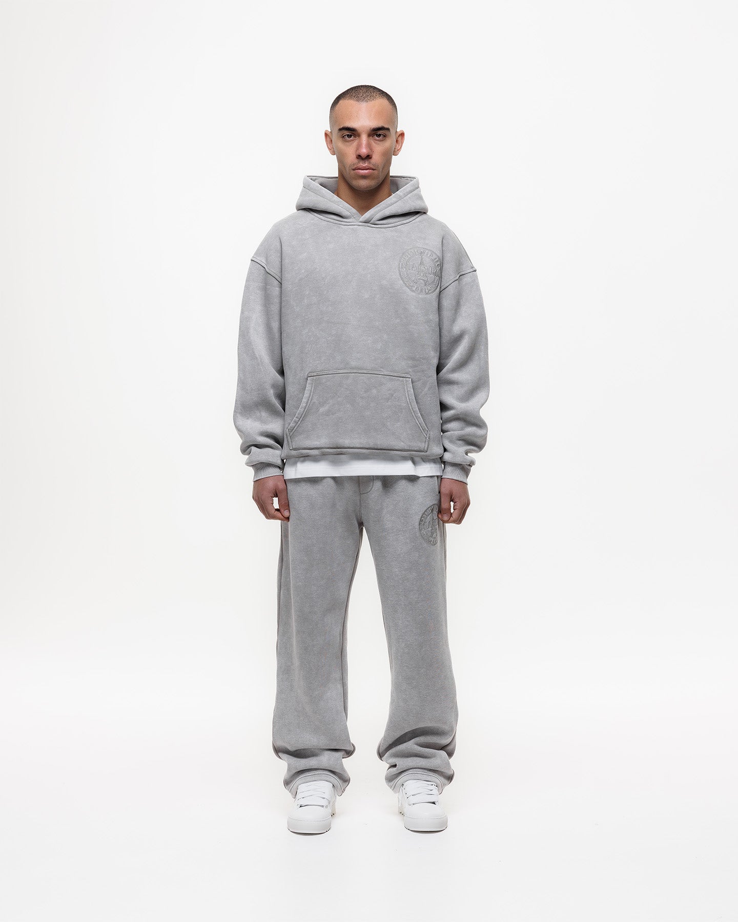 MAGIRI Embroidered Washed Oatmeal Sweatpants